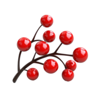 red berries on a branch with a transparent background png