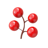 red berries on a branch icon isolated on transparent background png