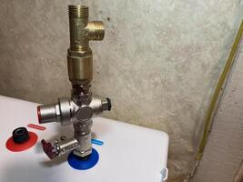 Components for a complete plumbing installation photo