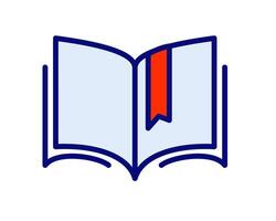 Illustration featuring a book with turning pages, perfect for representing libraries, reading, and academic pursuits vector