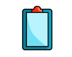 Illustration of blue noteboard for memo or writing a note vector