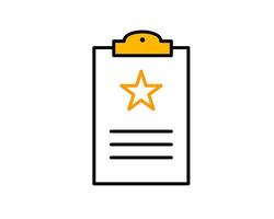 Illustration of star notes, paper for memo or writing a note vector