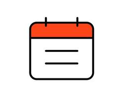Illustration of white notes, notebook, paper for memo or writing a note with red header vector