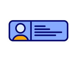 Illustration of note paper with personal information vector