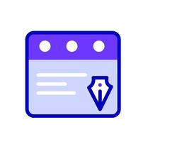 Illustration of a modern pen and notebook, symbolizing note taking and idea generation, ideal for academic, creative, or productivity focused content vector