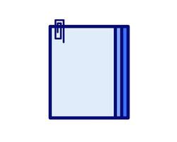 Illustration of three paper notes with clip on the corner vector