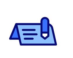 Illustration of a pencil and notepad, highlighting a blend of traditional writing tools and modern note taking, ideal for education or design projects vector