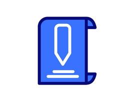 Illustration featuring a stylized pen drawing on paper, symbolizing creativity and design, suitable for creative and educational platforms vector