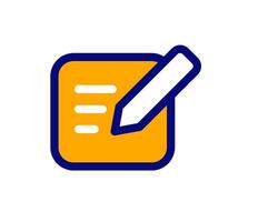 Illustration of a pen poised over a blank page, symbolizing new ideas and creativity, great for writing or brainstorming app vector