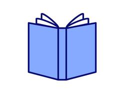 Illustration of a simple yet elegant book lying open, symbolizing the endless possibilities within its pages vector
