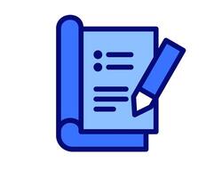 Illustration of a modern pen and checkmark, representing task completion and efficiency, perfect for productivity and to do list apps vector