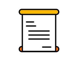 Illustration of rolls notes, notebook, paper for memo or writing a note from king Announcement vector