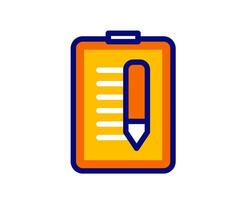 Illustration of a pen icon alongside a to do list, emphasizing productivity and organization, great for task management and office tools vector