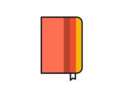 Illustration of orange books symbolizing knowledge, education, and learning resources vector