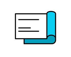 Illustration of notes, notebook, paper for memo or writing a note and check for money vector