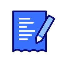 Illustration of a pen icon with a notebook, representing idea capture and journaling, perfect for creative and educational platforms vector
