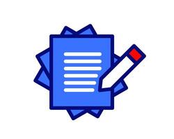 Illustration of a notebook and pen combination, showcasing themes of journaling and organization, suitable for educational or productivity platforms vector