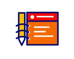 Illustration of a pen with notes, emphasizing brainstorming and creativity, suitable for project management or educational content vector