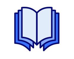 Illustration of open blank book isolated vector