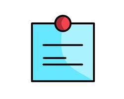 Illustration of blue small notes, paper for memo or writing a note vector