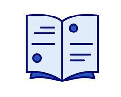 Illustration of an open book with detailed pages, symbolizing knowledge, learning, and intellectual exploration vector