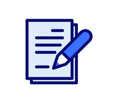 Illustration of a sleek pen hovering above paper, symbolizing fresh ideas and creative expression, perfect for writing or journaling apps vector