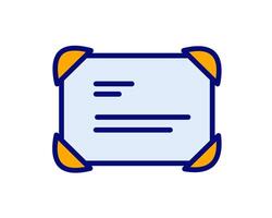 Illustration of whiteboard with some text line isolated vector