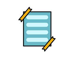 Illustration of blue notes paper for memo or writing a note vector