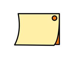 Illustration of two notes for writing a note or memo vector