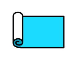 Illustration of roll blue notes, notebook, paper for memo or writing a note vector