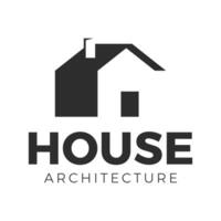 house architecture abstract flat minimalist logo design vector