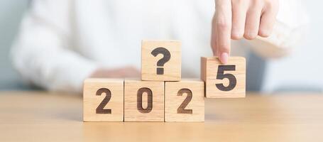 2025 New year with questions mark. FAQ, frequency asked questions, Answer, Q and A, Information, Communication and interrogation Concepts photo