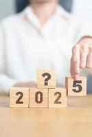2025 New year with questions mark. FAQ, frequency asked questions, Answer, Q and A, Information, Communication and interrogation Concepts photo