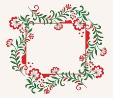 greeting card floral frame. decorative frame design vector