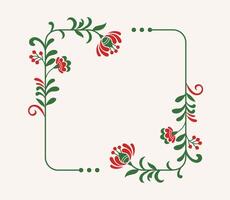 greeting card floral frame. decorative frame design vector