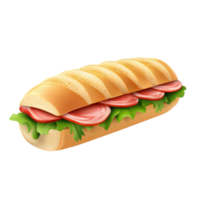 a sandwich with meat and lettuce png