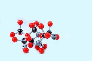 Simulate Shape of covalent molecules on white background. Soft and selective focus. photo