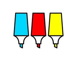 Illustration of a pen for highlighting on book or paper vector