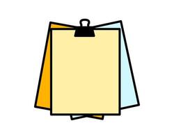 Illustration of notebook, paper for memo or writing a note vector