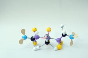 Simulate Shape of covalent molecules on gray background. Soft and selective focus. photo