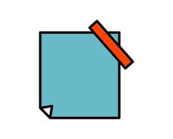 Illustration of blanks paper for memo or writing a note vector