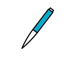 Illustration of a sharp pen with blue color suitable for writing vector