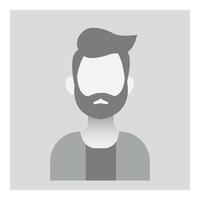 Faceless user flat avatar, profile placeholder, anonymous user male, no photo web template, default user picture, sign, profile male symbol vector
