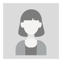Default avatar profile icon. Grey photo placeholder. female no photo images for unfilled user profile for social networks, social media, resume, forums and dating sites. Greyscale. vector