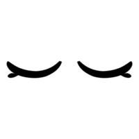 two black eyes with long eyelashes on a white background vector