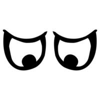 two eyes with black eyes on a white background vector