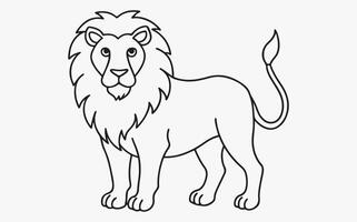 Lion head outline image clipart vector