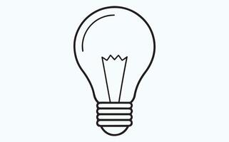 Minimalist light bulb drawing IMAGE vector