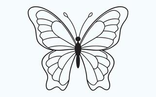 Elegant Butterfly Sketch image vector