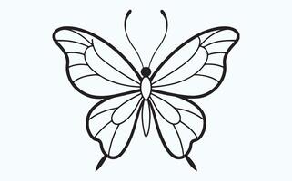Intricate Butterfly Outline image cliapart vector